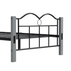 Metal Twin Platform Bed - Grey -Bed Frame Shop 004d2f7c e13a 415e a6ef 6cf3ebf61605