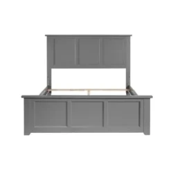 Madison Full Platform Bed With Matching Footboard In Grey - Full -Bed Frame Shop 00e1f54f 3cb1 4844 b0b5 178dffd212f5