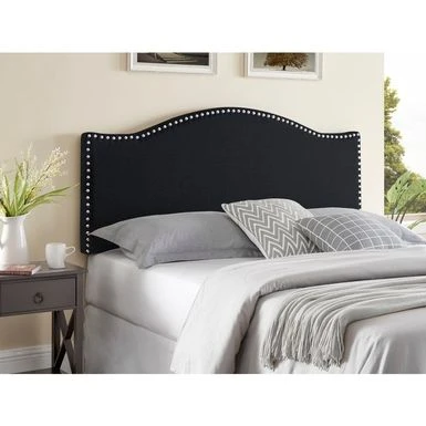 Catalina Upholstered Headboard With Nailhead Trim, Height Adjustable Headboard, Modern Head Board, Fabric Headboard - Queen,Cream 12 Catalina Upholstered Headboard With Nailhead Trim, Height Adjustable Headboard, Modern Head Board, Fabric Headboard - Queen,Cream - Image 12