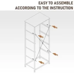 VredHom 5 Drawers Vertical Dresser Storage Tower - Black - 5-drawer -Bed Frame Shop 013598a7 9305 4cdc ad97 c0219fcfa4f1