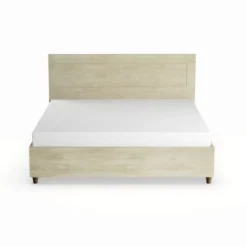 Mid-century Platform Bed With Headboard - White - King -Bed Frame Shop 017778d6 6473 4e8f 8d94 1c033bf349a5