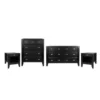 Foisy Faux Wood 4 Piece Bedroom Set By Christopher Knight Home - Black