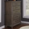 Copper Grove Artisan Prairie Wirebrushed Aged Oak With Gray Dusty Wax 5 Drawer Chest - Wirebrushed Age Oak - 5-drawer