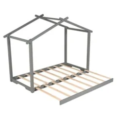 Merax Twin XL/King Size House Platform Bed With Trundle - Grey -Bed Frame Shop 01a3896e bd83 4a2c 8c4f 5b098b885e2a