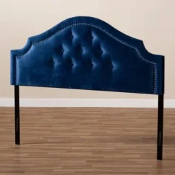 Copper Grove Debaltseve Velvet Fabric Headboard - Blue - Twin -Bed Frame Shop 01e15edf 9406 4504 a191 1d754977192c