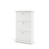 Porch & Den Virginia Contemporary 3-Drawer White Shoe Storage Cabinet - White