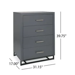 Beeson 2 Piece 4 Drawer Dresser And Nightstand Bedroom Set By Christopher Knight Home - Maple/Black -Bed Frame Shop 02104312 b940 41ce 8f20 6f1f3fb2951f