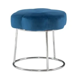 Shireen Accent Vanity Stool Navy Blue -Bed Frame Shop 0224ff1d 7d2d 43c1 aa53 5be6b852b87f