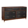 Alpine Furniture Belham 7 Drawer Wood Dresser In Dark Walnut (Brown) - Walnut - 7-drawer