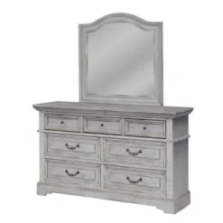 Lakewood Distressed Wood Dresser With Optional Mirror By Greyson Living - Distressed Antique White Dresser And Mirror Combo - 7-drawer -Bed Frame Shop 03a9f16e 172c 4310 aed9 bf910ee629ef