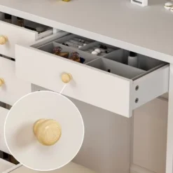 Makeup Vanity Dressing Tabel Set With Touch Screen Mirror & Stool - Black -Bed Frame Shop 0403856a a9c2 46a2 9f1c 7ededa0372c4