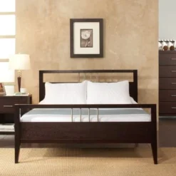 Chrome Accented King-size Platform Bed - King