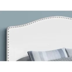 Bed/ Headboard Only/ Queen Size/ Bedroom/ Upholstered/ Pu Leather Look/ White/ Transitional -Bed Frame Shop 051eb72c 0e22 463e 8a62 656f59ecd5c5