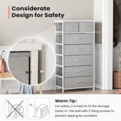 Pellebant 7-Drawer Storage Chest Dresser - Brown - 7-drawer -Bed Frame Shop 066ff920 60c2 4e76 95ca 509027c20399