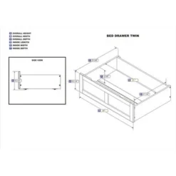 Twin Foot Drawer - N/A - Walnut
