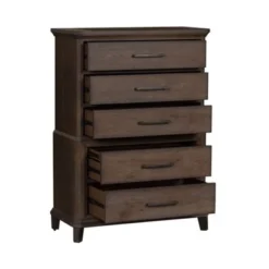 Copper Grove Artisan Prairie Wirebrushed Aged Oak With Gray Dusty Wax 5 Drawer Chest - Wirebrushed Age Oak - 5-drawer -Bed Frame Shop 06bbc9a2 7b38 4a81 b39c 997522bac653