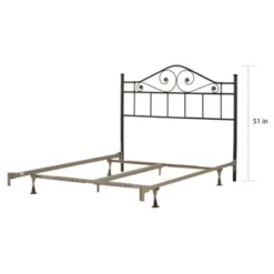 Copper Grove Doberan Black Metal Headboard With Rails - King -Bed Frame Shop 07a1e192 66b4 4135 bca3 0ec7ebc08472