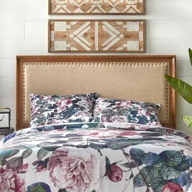 Simple Living Shaye Upholstered Queen Headboard - Beige 1 Simple Living Shaye Upholstered Queen Headboard - Beige