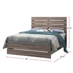 Wooden Queen Bedroom Set In Barrel Oak - 4 Piece -Bed Frame Shop 08ab21b8 fac9 4d68 a407 74337cba97d6