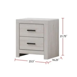 Wooden Queen Storage Bedroom Set In Coastal White - 4 Piece -Bed Frame Shop 08bea729 0ae8 43b2 86a3 2e6de26f7406
