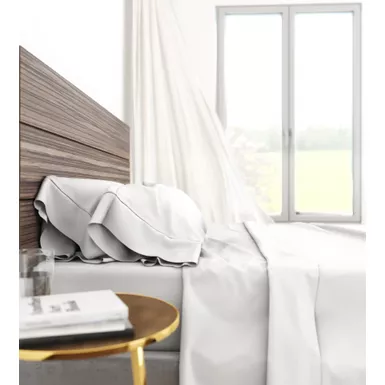 FlexSleep Bamboo Cotton White Sheets Full 2 FlexSleep Bamboo Cotton White Sheets Full - Image 2