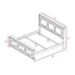 Picket House Furnishings Easton Queen Panel 4PC Bedroom Set - Brown - Queen - 4 Piece -Bed Frame Shop 09d9da69 fb67 418f 8c6f cae58110cbf6