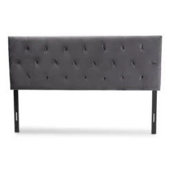 Baxton Studio Felix Modern And Contemporary Velvet Upholstered Headboard-Grey - Queen -Bed Frame Shop 0a1f2f24 42c0 4390 b419 6c3f2da63b65