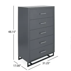 Beeson 2 Piece 5 Drawer Dresser And Nightstand Bedroom Set By Christopher Knight Home - Natural/Black -Bed Frame Shop 0a459ee3 2900 4d68 aff9 ed5b7da70157