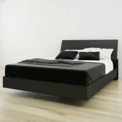 Nexera Corbo Platform Bed With Headboard, Black - Full -Bed Frame Shop 0b12f56d 583c 4524 a95a 2be3f59e656f