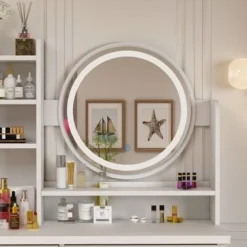 Makeup Vanity Dressing Tabel Set With Touch Screen Mirror & Stool - Black -Bed Frame Shop 0b5a0aaa 281b 4cdf 96f3 d8dfd723e157