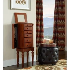 Brenna Jewelry Armoire Cherry -Bed Frame Shop 0b756853 2160 446d 96b2 c64e03f86ea6