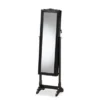Baxton Studio Madigan Modern & Contemporary Wood Jewelry Armoire With Mirror - Black