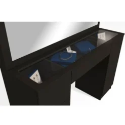 Boahaus Venus Modern Vanity, Glass Top, 07 Drawers - N/A - Black-Crystal Knobs -Bed Frame Shop 0bb3f7a2 c95b 4bb8 8555 57ceedbf8717