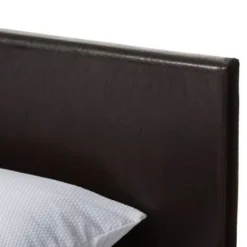 Contemporary Platform Bed By Baxton Studio - Queen Size - Dark Brown Faux Leather -Bed Frame Shop 0c4afaff c0e0 4bb4 a999 3e0274cc7a49