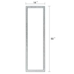 50"x 14" Mordern Full Body Wall Mirror - Black -Bed Frame Shop 0c976433 c57b 4b75 aaa1 6965e0260274