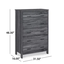 Olimont 5 Drawer Chest By Christopher Knight Home - Sonoma Oak -Bed Frame Shop 0dd6166f eee5 4546 b6f4 5c73f66e29ec