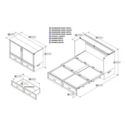Hamilton Murphy Bed Chest With Storage Drawer And Built-In Charger - White - Twin XL -Bed Frame Shop 0f0bcfe5 8288 47db adf1 52320cf83045