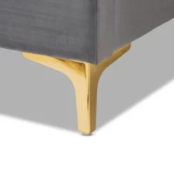 Baxton Studio Contemporary Velvet Upholstered Tufted Glam Platform Bed - Blue - King -Bed Frame Shop 0f92ff46 f499 4311 9e48 84578fcf449f