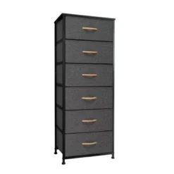 Crestlive Products Vertical Dresser Storage Tower With Wood Top - Light Gray - 6-drawer -Bed Frame Shop 0fa5c21a 8753 4c72 807b 3d41e16d9c32