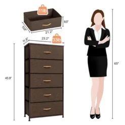 5 Drawers Vertical Dresser Storage Tower Organizer Unit For Bedroom - Pink - 5-drawer -Bed Frame Shop 0fabac4c 95be 4783 8a5a ad6bcb876620