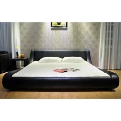 Contemporary Upholstered Bed - King - Red -Bed Frame Shop 0fd394b0 8b44 4ba1 a02a a7b19a30f00a