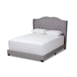 Contemporary Bed By Baxton Studio - Charcoal - King -Bed Frame Shop 10150c51 1e79 4d77 8d5f bdb847463680