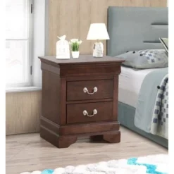 Louis Phillipe Traditional 2-drawer Wood Nightstand - White -Bed Frame Shop 10b09988 acd8 405b baf1 69a1af3f2913