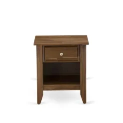 Bedroom Set- Dark Brown Faux Leather Queen Bed With Black Legs- An Antique Walnut Nightstand(End Stand Pieces Options) - GB25Q-1GA08 -Bed Frame Shop 10ebca51 e38a 4e3e 85f2 b4055bac9ecd