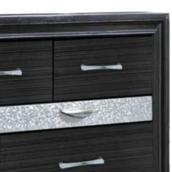 Two Tone Wooden Dresser With Nine Drawers, Black And Silver - Black - 9-drawer -Bed Frame Shop 11429148 e19e 4c8d 99c0 479f2f69ac84
