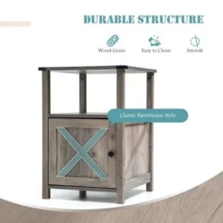 MDF Barn Door 1 Open Shelf And 1 Door Nightstand By Crestlive Products - Crestlive Products MDF Barn Door 1 Open Shelf And 1 Door Nig -Bed Frame Shop 115ace37 a5c9 4b93 b2ca 8f88389adc26