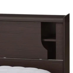 Contemporary Brown Finished Queen Size Storage Bed By Baxton Studio - Queen - Brown -Bed Frame Shop 116c10ef 63bb 4f45 969b d9dd8f775c95
