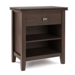 WYNDENHALL Stratford SOLID WOOD 24 Inch Wide Transitional Bedside Nightstand Table - Russet Brown -Bed Frame Shop 11a8d897 43d5 4f5b 87c0 9777cc66e6ef