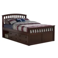 Hillsdale Furniture Charlie Captains Storage Bed In Chocolate - Full - White - Full -Bed Frame Shop 120ae642 bf2d 4f33 b47b 2701db1b1ffe