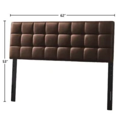 Bella Varya Tufted Faux Leather Upholstered Panel Headboard (Brown/ Black) - Brown - King -Bed Frame Shop 1219e757 9484 4901 9f4c 24919defc099